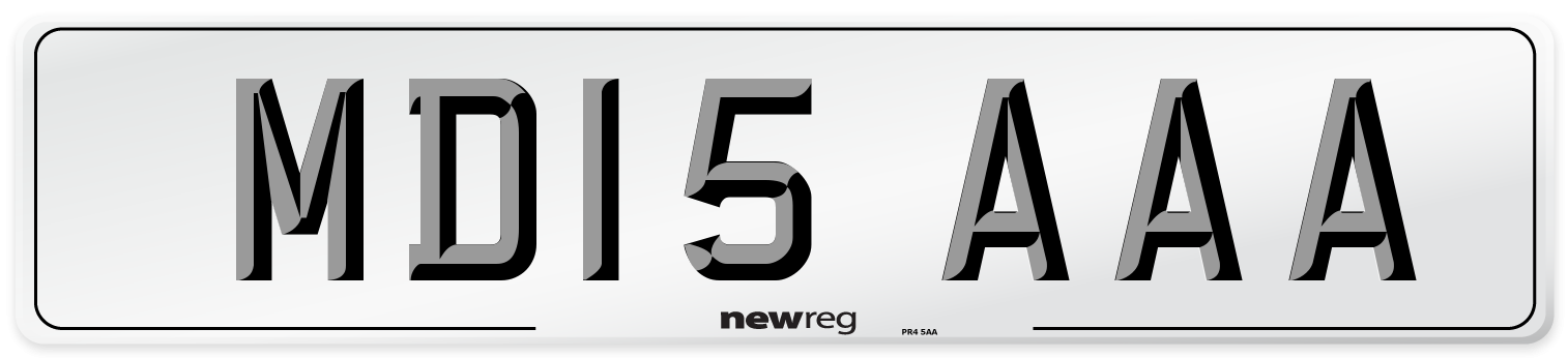 MD15 AAA Number Plate from New Reg